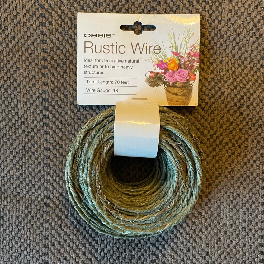 Green Floral Rustic Wire, 70 FEET
